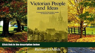Best Buy Deals  Victorian People and Ideas: A Companion for the Modern Reader of Victorian