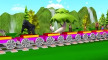 Animals Names Learning Cartoon Truck Train | Animals Sounds for Kids Children Babies 3D Video