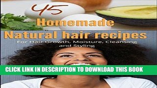 Read Now 45 Homemade Natural Hair Care Recipes ( For Hair growth, moisture, cleansing and styling)