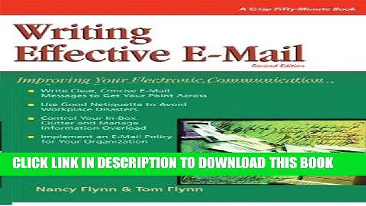 [PDF] Crisp: Writing Effective E-Mail, Revised Edition: Improving Your Electronic Communication