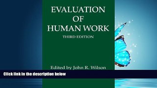 Read Evaluation of Human Work, 3rd Edition FreeOnline