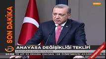 Cumhurbaşkanı Erdoğan Anayasa değişikliği teklifi hakkında konuştu