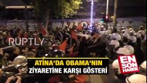 Atina'da Obama'nın ziyaretine karşı gösteri