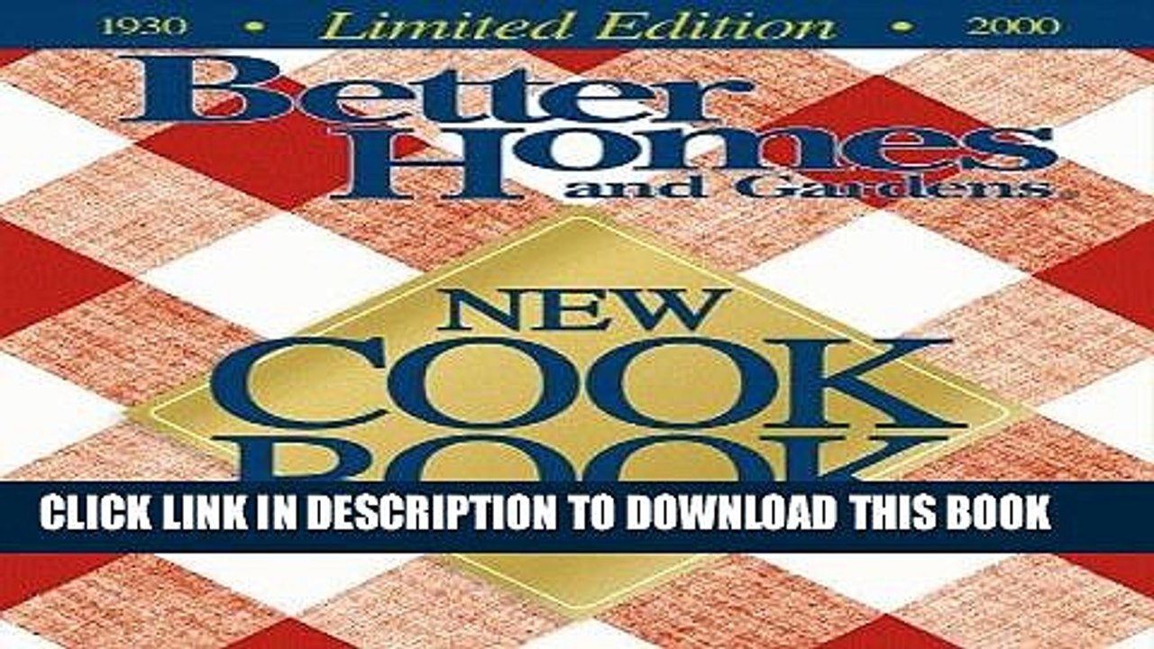 [PDF] Better Homes and Gardens New Cookbook (1930-2000 Limited Edition) Popular Online