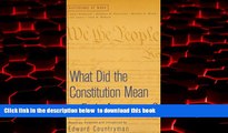 Read book  What Did the Constitution Mean To Early Americans? (Historians at Work) online
