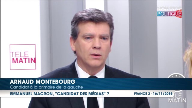 Arnaud Montebourg s’attaque à Emmanuel Macron, le candidat des médias