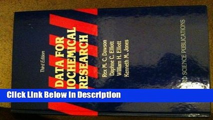 [PDF] Data for Biochemical Research [Download] Online
