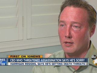 CEO who threatened assassination says he's sorry