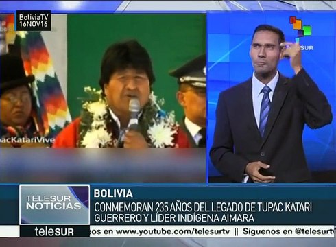 Conmemora Bolivia 235 años de la muerte de Tupac Katari