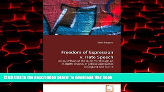 Best books  Freedom of Expression v. Hate Speech: An illustration of the Dilemma through an