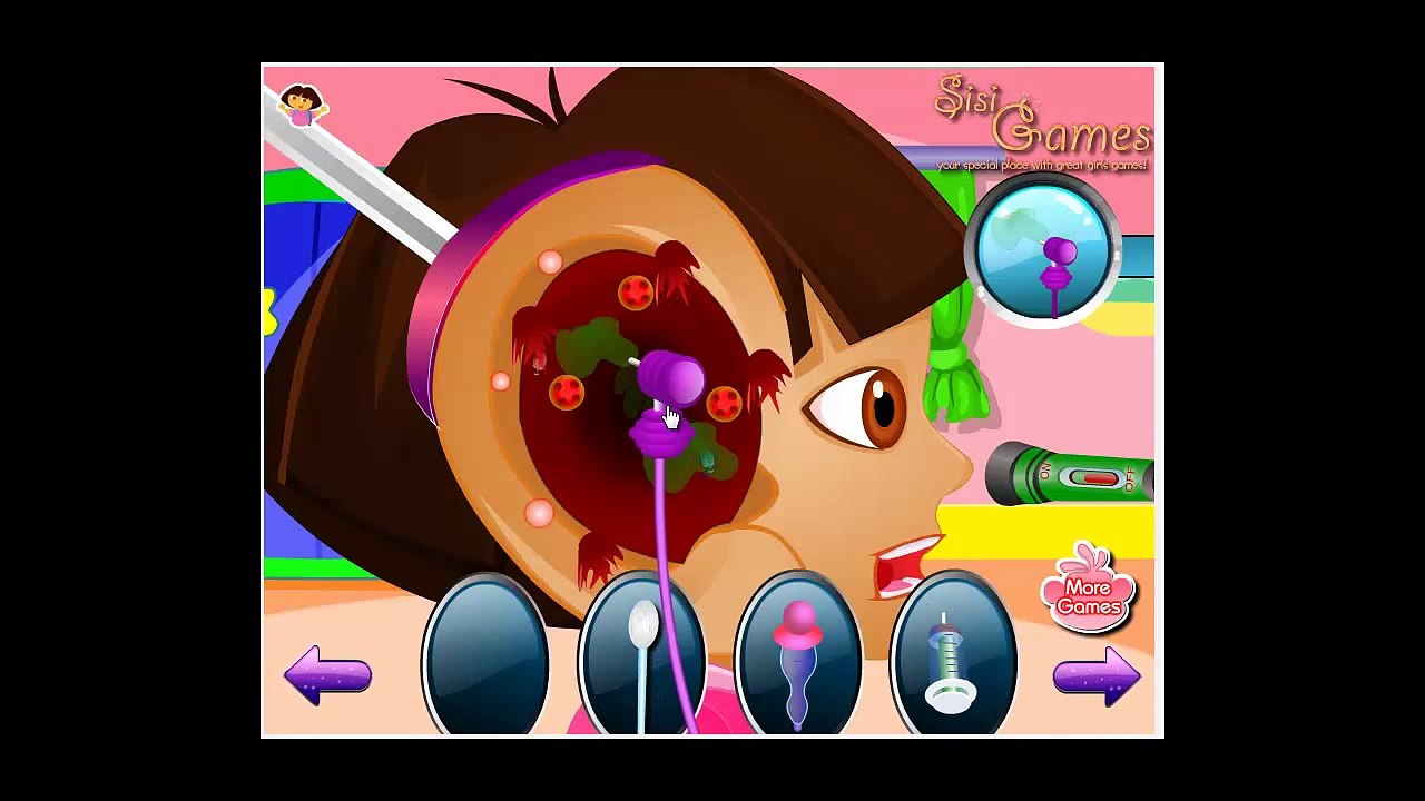 Dora Ear Doctor - Cartoon Video Game For Kids