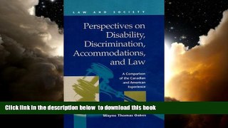 Read books  Perspectives on Disability, Discrimination, Accommodations, and Law (Law and Society)