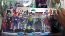 Unboxing Super Hero Marvel Hulk, Captain America, Ultron. Iron Man, Thor, Hawkeye, Black Widow