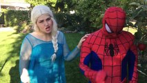 Frozen Elsa & Spiderman vs Magic Unicorn Fun Superhero Kids In Real Life In 4K