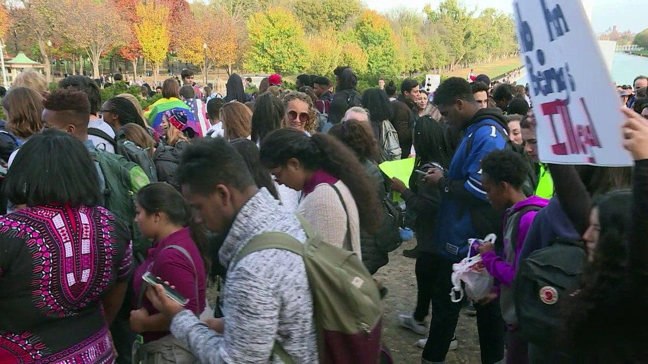 Schule schwänzen gegen Trump