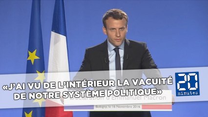 Quand Emmanuel Macron dézingue le système politique français