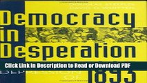 Read Democracy in Desperation: The Depression of 1893 (Contributions in Economics   Economic