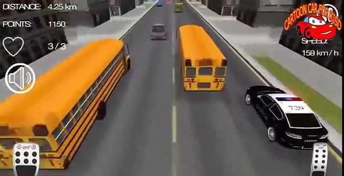 Schleppseil-LKW mit Polizei-Auto, Abenteuer. Kinder-Cartoon-Bagger