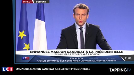 Emmanuel Macron candidat à l'élection présidentielle (Vidéo)