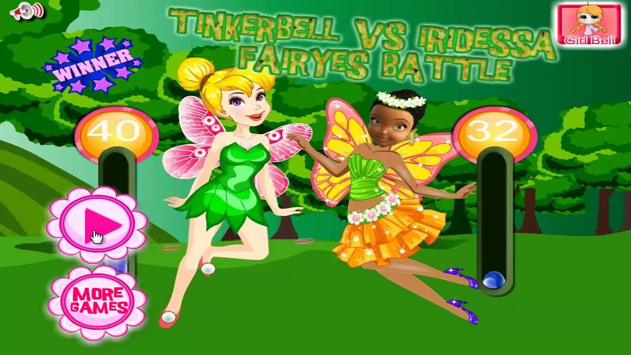 Tinkerbell vs Iridessa Fairy Battles - Tinkerbell Video Games For Kids