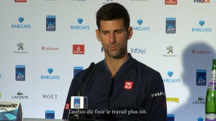Masters - Novak Djokovic: "J'aurais dû finir le travail plus tôt"