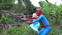 Spiderman vs Frozen Elsa grazing Joker steal Chickens Catwoment Fun Superheroe movie