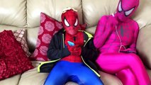 Spiderman vs Joker vs Venom vs Pink Spidergirl Spiderman Frog Disaster Funny Superheroes