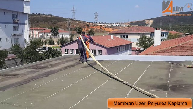 ARDUAZLI MEMBRAN ÜZERİ POLYUREA SPREY KAPLAMA 4 ALİM İZOLASYON 0532 293 9299