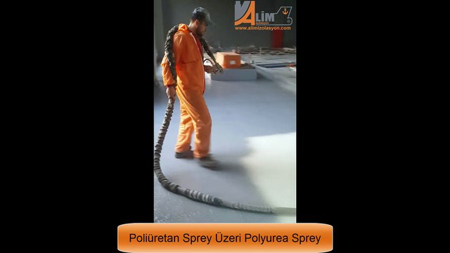 POLİÜRETAN SPREY ÜZERİ POLYUREA SPREY UYGULAMASI 2 ALİM İZOLASYON 0532 293 9299