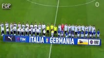 Italian fans boo Germany national anthem & Buffon start the same applause to stop them