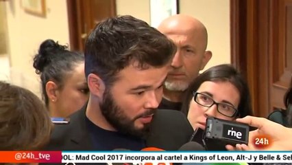 Rufián denuncia joc brut del PSOE al congrés contra ell