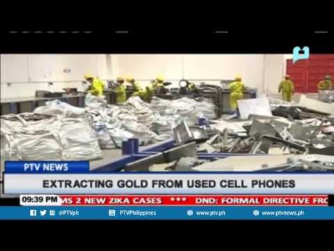Extracting gold from used cellphones