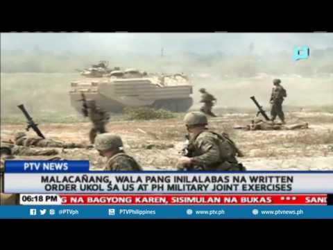 Malacañang, wala pang inilalabas na written order ukol sa US at PH military joint exercises