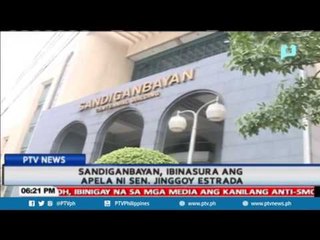 Sandiganbayan, ibinasura ang apela ni Sen. Jinggoy Estrada