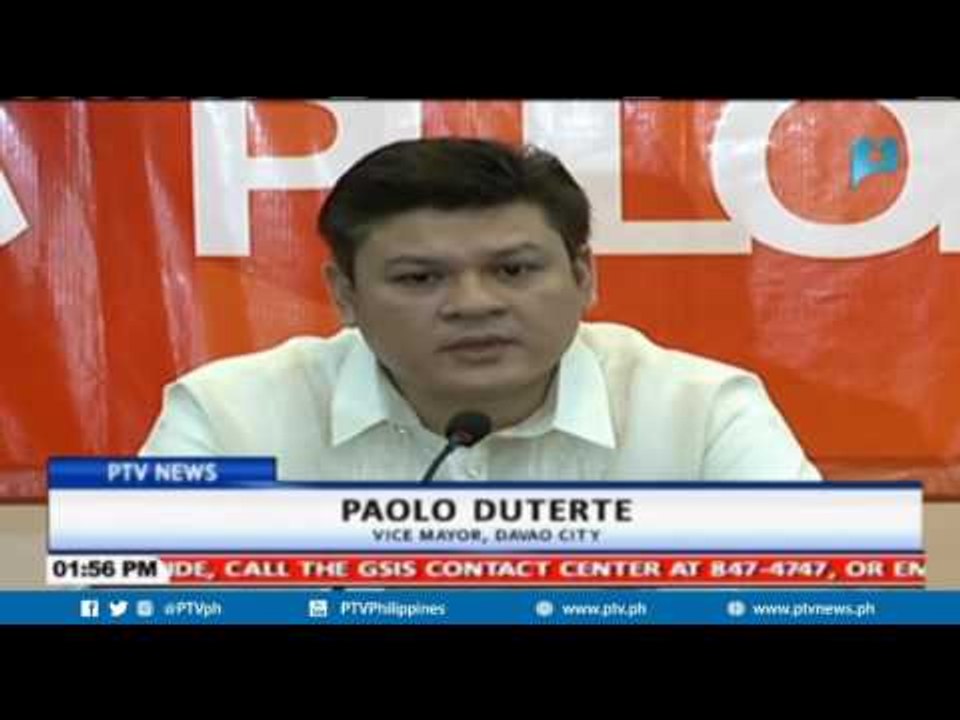 Davao City Vice Mayor Paolo Duterte, naglabas n...