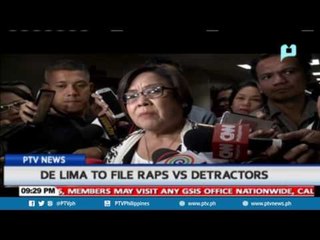 De Lima to file raps vs detractors