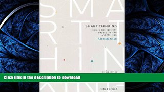 READ  Smart thinking: Skills for critical understanding and writing, Second Edition - Re-issue