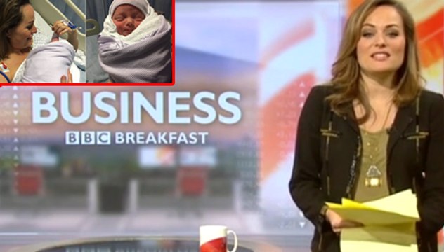 BBC presenter dramatic birth as she goes into labour while reading the news