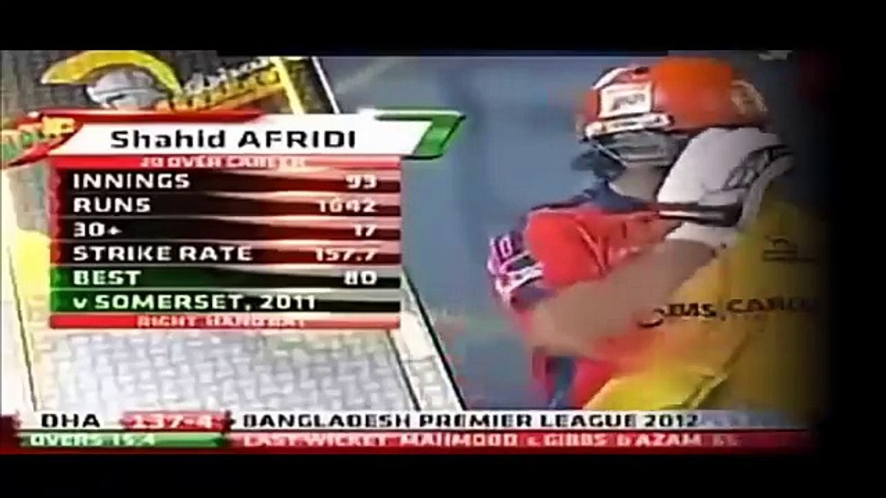 Shahid Afridi 27  off 11 balls in BPL  BPL T20 2016 Highlights
