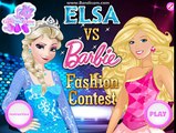 Princess Frozen Disney Elsa vs Barbie Fashion Contest - Dress up games