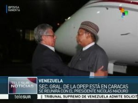 Llega a Venezuela el titular de la OPEP, se reunirá con Nicolás Maduro
