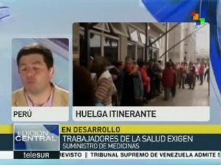 Trabajadores de la seguridad social de Perú se unen a las protestas
