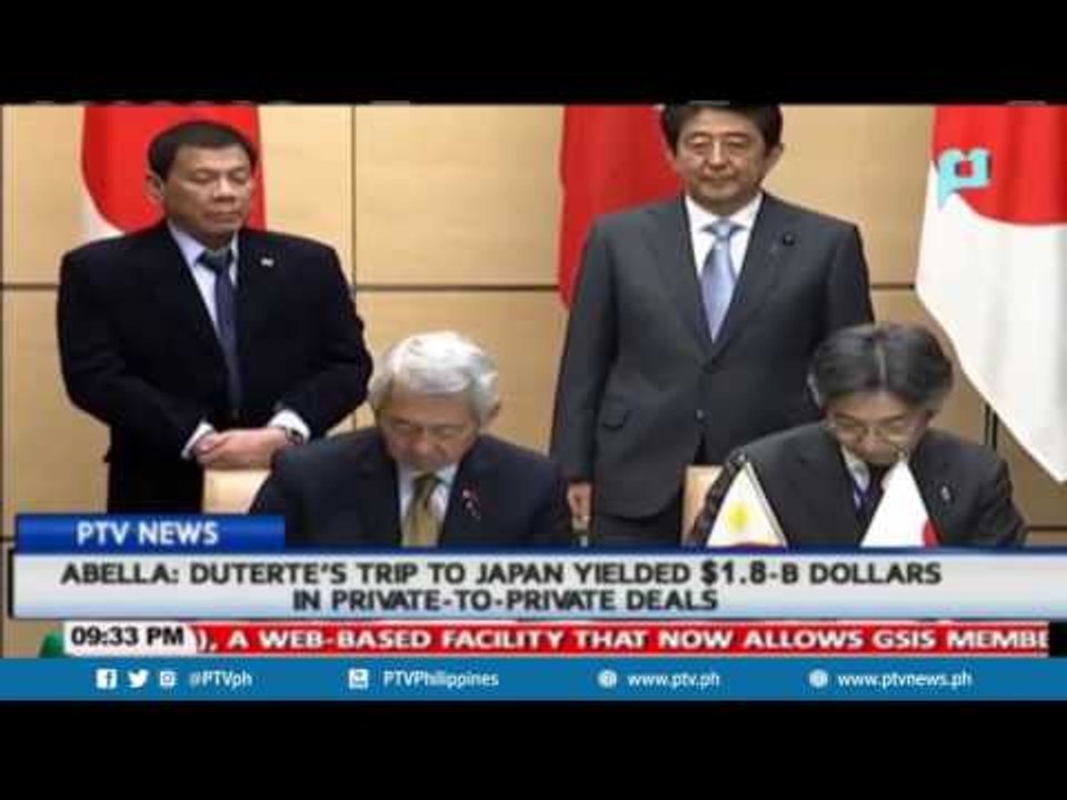 Abella: President Duterte's trip to Japan, yielded $1.8-B dollars in private-to-private deals