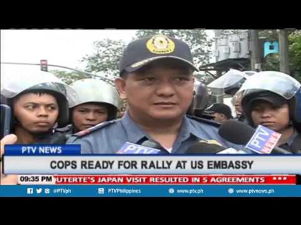 Cops ready for rally at US Embassy