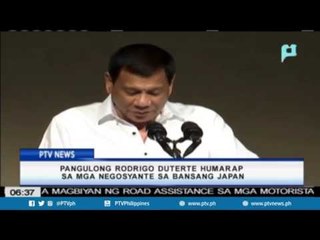 Pangulong Duterte, humarap sa mga negosyante sa bansang Japan