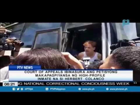 Court of appeals, ibinasura ang petisyong makapagpiyansa si Herbert Colanco