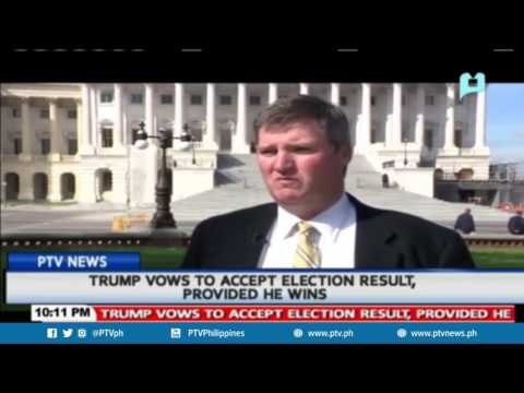 Trump vows to accept election result, provided he wins