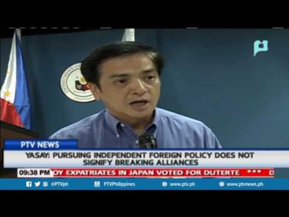 Yasay: Pursuing independent foreign policy does not signify breaking alliances