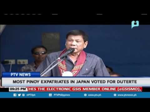 Most Pinoy expatriates in Japan voted for Duterte