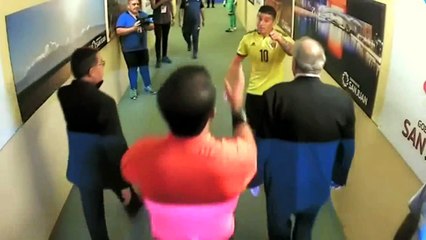 La grosse colère de James Rodriguez envers l'arbitre après le match Colombie-Argentine !